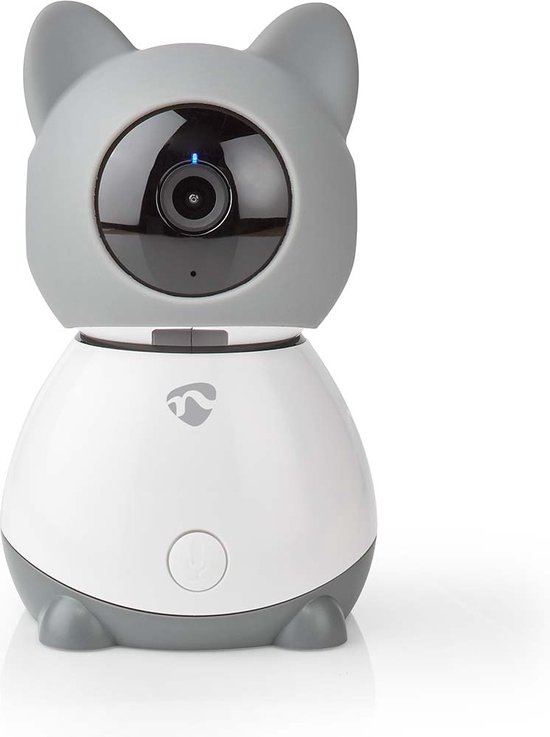 Nedis SmartLife Camera voor Binnen - Wi-Fi - Full HD 1080p - Pan tilt - Cloud Opslag (optioneel) / microSD (niet inbegrepen) - Met bewegingssensor - Nachtzicht - Grijs / Wit van Nedis