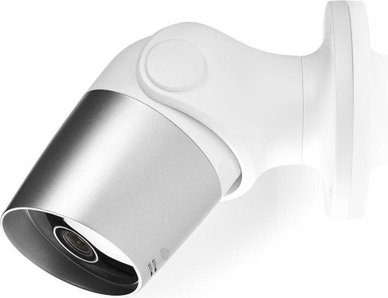 Nedis SmartLife Camera voor Buiten - Full HD 1080p - IP65 - Cloud Opslag (optioneel) / microSD (niet inbegrepen) - 12 V DC - Met bewegingssensor - Nachtzicht - Wit / Zilver van Nedis