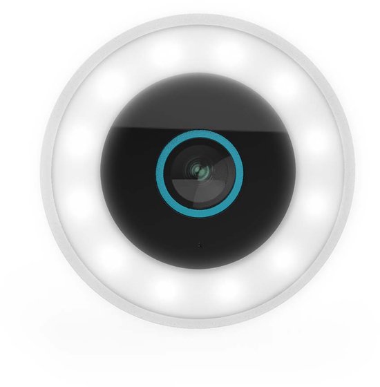Nedis SmartLife Camera voor Buiten - Spotlight - 3MP Full HD 1296p - IP65 - Cloud Opslag (optioneel) / microSD (niet inbegrepen) / Onvif - 5 V DC - Met bewegingssensor - Nachtzicht - Wit van Nedis