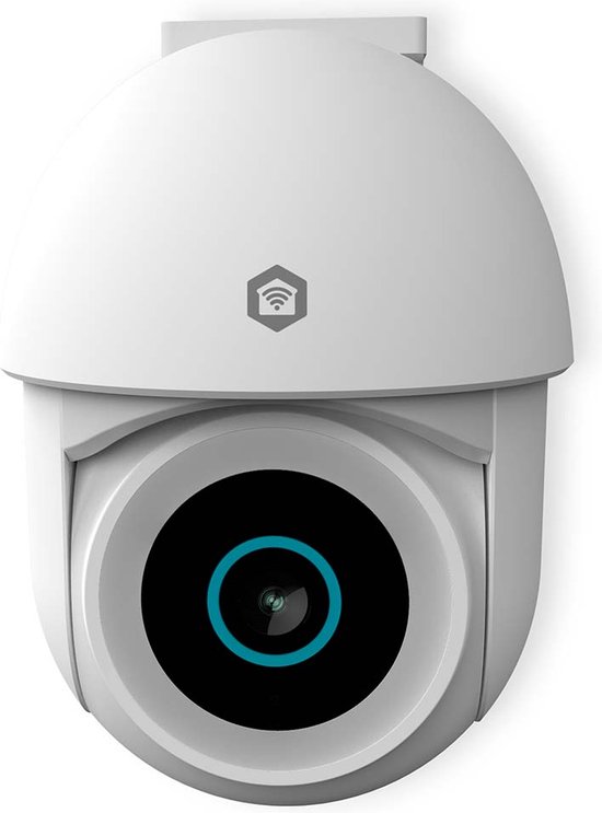 Nedis SmartLife Camera voor Buiten - Wi-Fi - Spotlight - 3MP Full HD 1296p - Pan tilt - IP65 - Cloud Opslag (optioneel) / microSD (niet inbegrepen) / Onvif - 5 V DC - Met bewegingssensor - Nachtzicht - Wit van Nedis