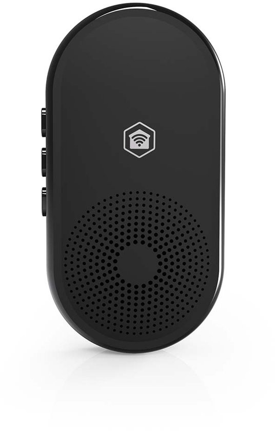 Nedis SmartLife Gong - RF, frequentie 433 MHz - Accessoire voor: WIFICDP11BK / WIFICDP21BK / WIFICDP31BK - Netvoeding - 55 melodieën - 110 - 240 V AC 50/60 Hz - Instelbaar volume - Zwart van Merkloos
