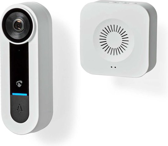 Nedis SmartLife Videodeurbel - Wi-Fi - Netvoeding - 1536x1536 - Cloud Opslag (optioneel) / microSD (niet inbegrepen) / Onvif - IP65 - Met bewegingssensor - Wit van Nedis