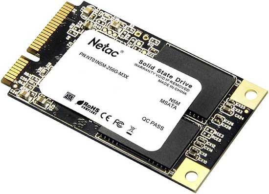 Netac Technology 256 GB mSATA SSD harde schijf mSATA Retail NT01N5M-256G-M3X van Netac