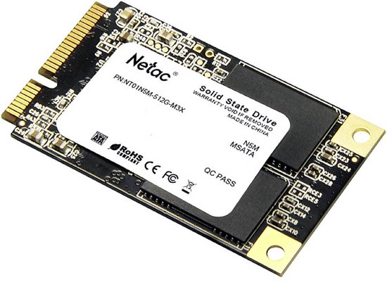 Netac Technology 512 GB mSATA SSD harde schijf mSATA Retail NT01N5M-512G-M3X van Netac