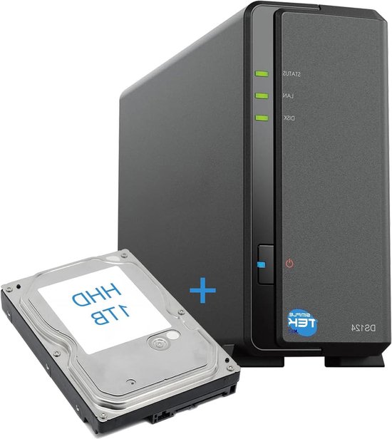 Netwerkopslag Apparaat - NAS Server - Data Opslag - Quad-Core Processor - 1 TB - Zwart