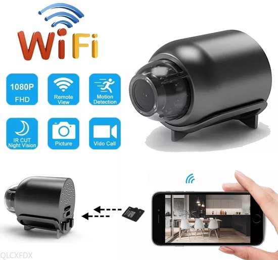 Nieuwe Mini HD 1080P Draadloze Wifi Beveiligingscamera met Cyclus Opname - Voor Buiten, Kamperen, Thuisgebruik Beschermhoes, Beveiligingscamera Draadloos，X5-V720 tpc van Merkloos
