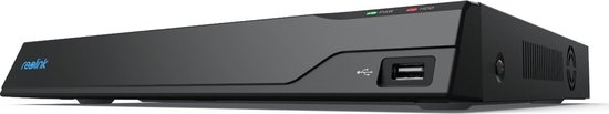NVS16 - 16-kanaals PoE NVR voor 24/7 opname, ondersteuning tot 16 MP, 4TB HDD ingebouwd, tot 12TB opslagcapaciteit van NVS