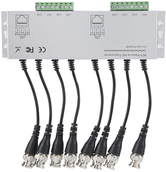 ONF3 - HD Video Balun - Hoge kwaliteit - Geschikt voor camera systemen - Video surveillance - Cat 5 kabel van Merkloos
