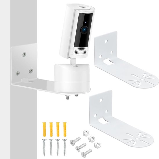 Ophangbeugel voor muurmontage geschikt voor Ring Pan-Tilt Indoor, geschikt voor Eufy Indoorcam E220 beveiligingscamera, plafondmontage houder voor camera's, zelfklevende montagesteun, voor binnen en buiten gebruik van Merkloos
