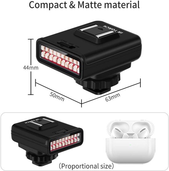 ORDRO LN-3 IR Light USB Rechargeable Infrared Night Vision Infrared Lighting Replacement for DSLR Camera Photography - ShopVlot