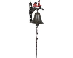Ouderwetse Deurbel Gietijzer Scooter 13*10*16 cm Bruin Ijzer Tuinbel Buitenbel Bel met Klepel