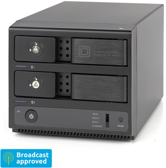 Oyen Digital Mobius 2C RAID 2-Bay USB-C HDD - 48TB van Merkloos