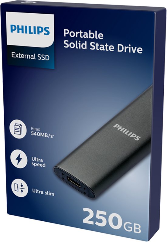 Philips Fm25ss030p M.2 250gb Externe Ssd Zwart