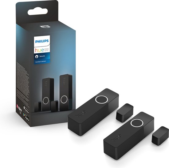 Philips Hue Secure contactsensor - zwart - 2-pack van Philips Hue