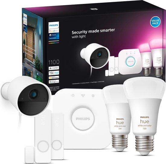 Philips Hue Secure starterkit - wit en gekleurd licht - E27 van Philips Hue