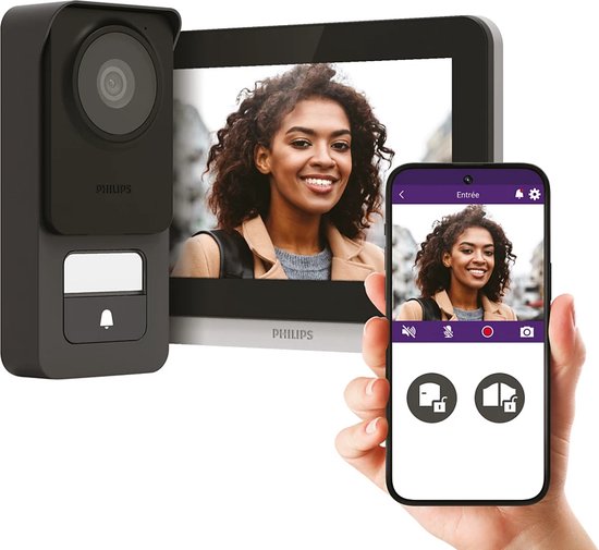 Philips WelcomeEye Connect 3 WiFi deurbel met camera - 3K beeld van Philips