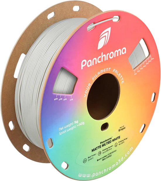 PLA MATTE 1,75mm MUTED WHITE 1kg POLYMAKER PANCHROMA 3D FILAMENT van Polymaker