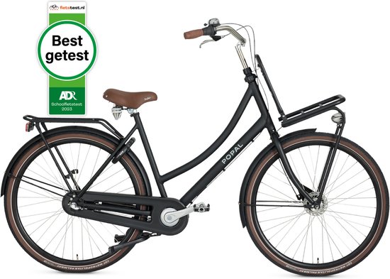 Popal Daily Dutch Prestige N3 Transportfiets - Stadsfiets Dames - 59 centimeter - Mat Zwart van POP