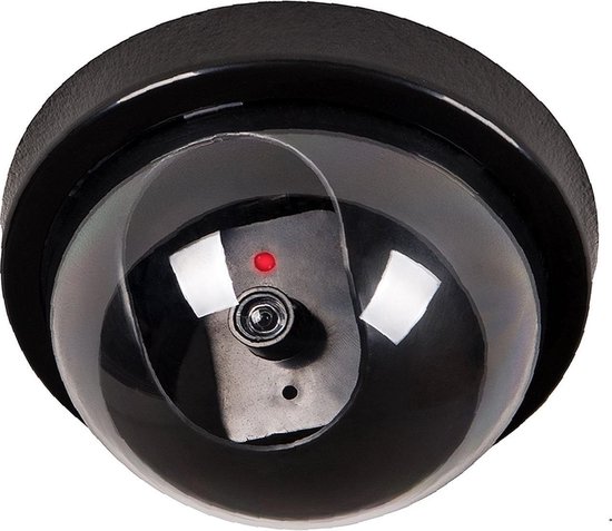 Premium 1x Dummy LED Beveiligingscamera met Bewegingssensor - 12x8cm - Zwart - 1 Stuks - Draadloze Nepcamera Met Rode Led op Batterijen - Knipperende Camera Beveiliging Voor Binnen en Buiten - Buitencamera - CCTV Dome Bewakingscamera van SMART CHOICE