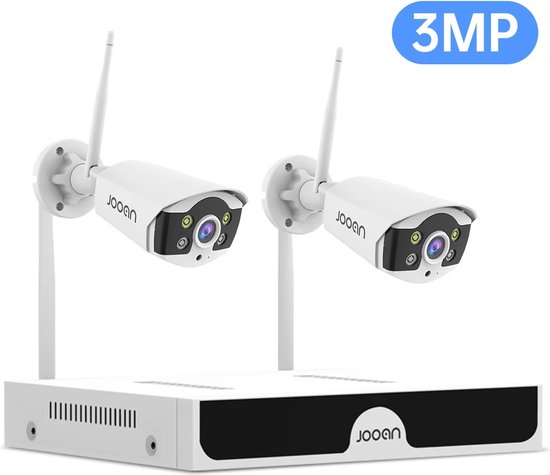 ProductPlein - JOOANCCTV - Beveiligingscamera set met 4 Cameras Outdoor Buiten - Home Security Camera Systeem - Wifi Camera Set - Beveiligingscamera - 4 Camera’s - Nachtzicht - Motion Detector.
