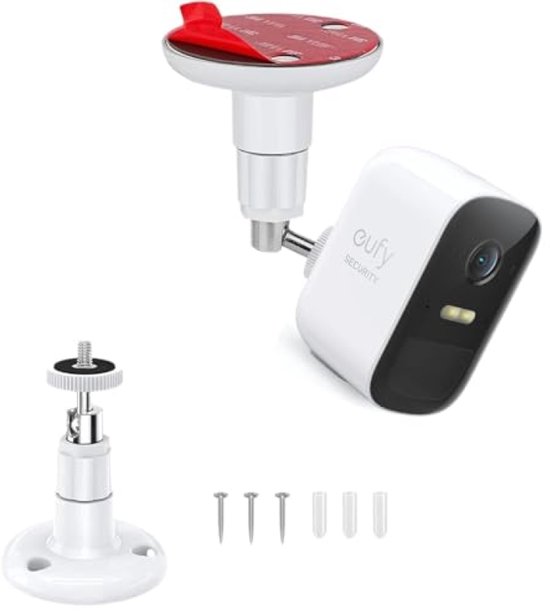 PromoHome Universele Zelfklevende VHB-Wandhouder voor Beveiligingscamera's met 1/4 Schroefdraad - Geschikt voor Arlo, eufy, Google Nest Cam, Ring - 180° Verstelbaar (1 Stuk)
