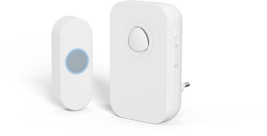 Q-Link draadloze deurbel - met ontvanger in stopcontact - 150 m bereik - 36 melodieën - wit