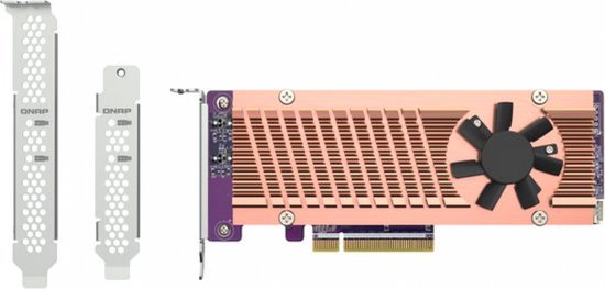 QNAP QM2-2P-384A interfacekaart/-adapter Intern M.2 van Merkloos