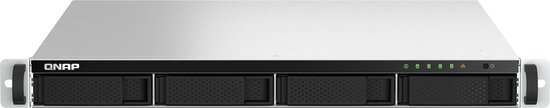 QNAP TS-464U NAS Rack (1U) Intel® Celeron® N5095 8 GB DDR4 0 TB QNAP Turbo System Aluminium, Zwart