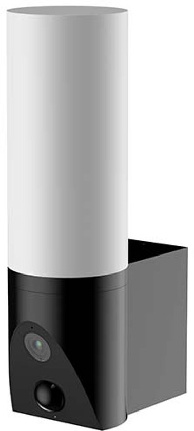 Qnect Wifi Buitencamera met Verlichting - Full HD, Sirene, Nachtzicht, en Bewegingsdetectie - Zwart van Merkloos
