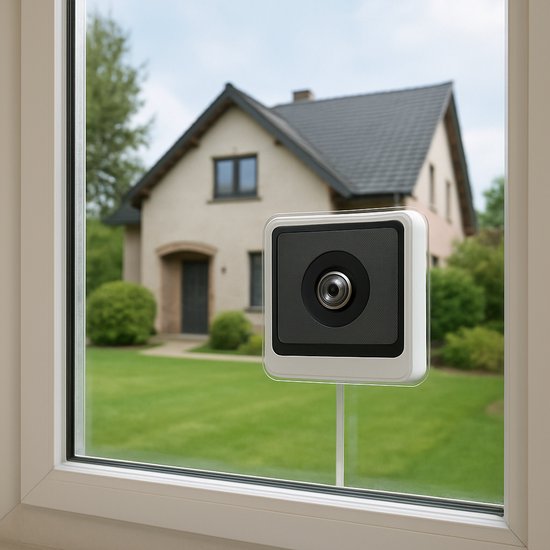 RaamCamera incl. Micro SD Kaart - Bewakingscamera Raam Beveiliging Huis Camper Bedrijfspand Kantoor - Voor BuitenKijken - Binnenkant Raam - Handig Snel en Gemakkelijk van RaamCamera