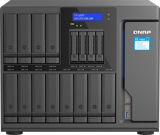 RAID controller card Qnap TS-1655-8G 10 Gbit/s 10/100/1000/2500 Mbps van Merkloos
