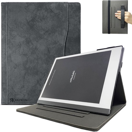 Raykon Functionele Hoes Geschikt voor Remarkable 2 - Tablet Cover - Case - Zwart van Raykon