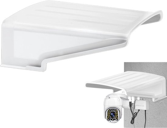 Regenkap voor buitencamera — UV- en regenhoes voor netwerkcamera — Weerbestendige kap voor tuinwebcam — Wandmontageschild voor beveiliging — Compatibel met outdoor dome-camera's