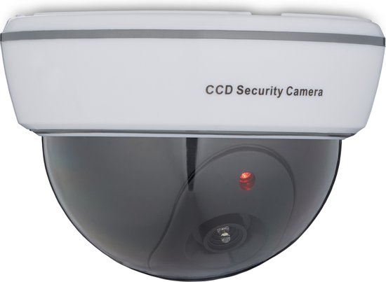Relaxdays dummy dome camera - met knipperende led - binnen - buiten - inbrekers afschrikken van Relaxdays