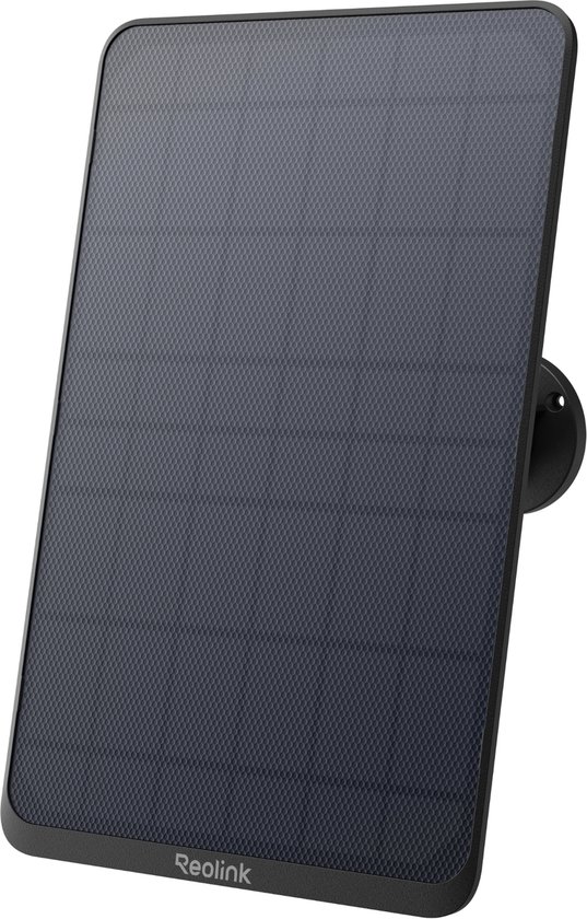 Reolink 12W Zonnepaneel Zwart, Continue Stroomvoorziening voor Draadloze Buitencamera's, Compatibel met TrackMix/Argus PT Ultra/Duo 2/Eco Ultra/3 Ultra, IP65 Weerbestendig, met 4 Meter Kabel & 360° Verstelbare Beugel van Merkloos