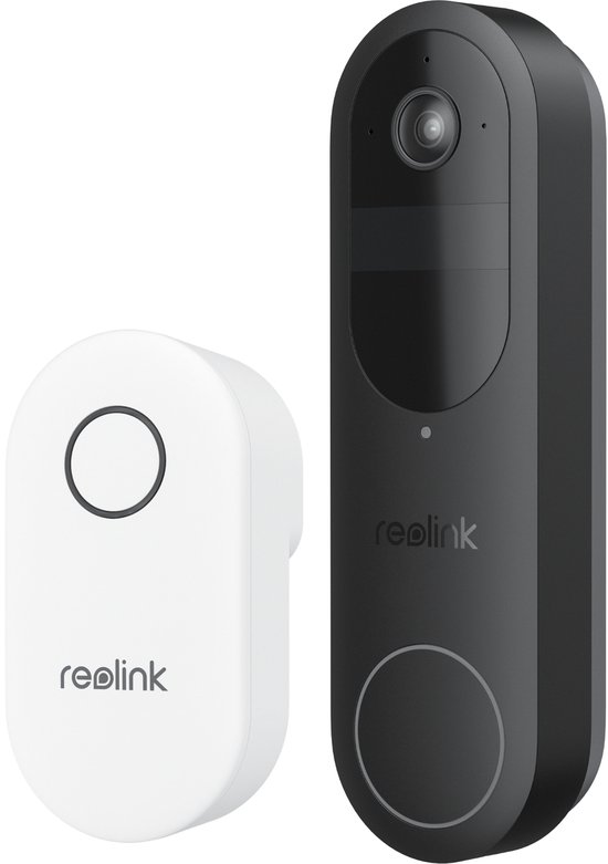 Reolink 2K 4MP Batterij Videodeurbel, 2-Band Wi-Fi,180 graden uitzicht, Persoons/verpakking detectie, Tweewegaudio, met 1:1 Hoofd-aan-teen zicht, Zwart, Inclusief bel van Reolink