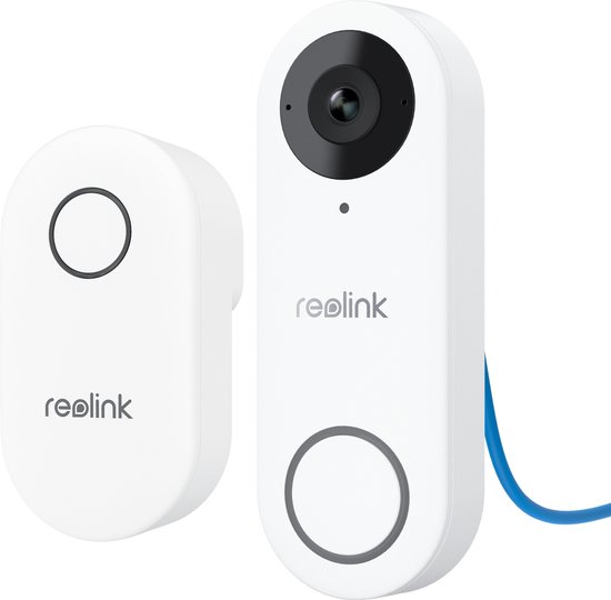 Reolink 2K 5MP Video deurbel, Groothoek van Kop tot Teen, PoE met camera, Detectie persoon/verpakking, Tweewegaudio, Werkt met NVR's, met Bel van Reolink