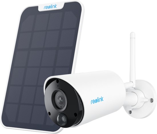 Reolink 2K Buitenbeveiligingscamera op batterijen met zonnepaneel, Detectie van personen/voertuigen, Tweewegaudio van Reolink