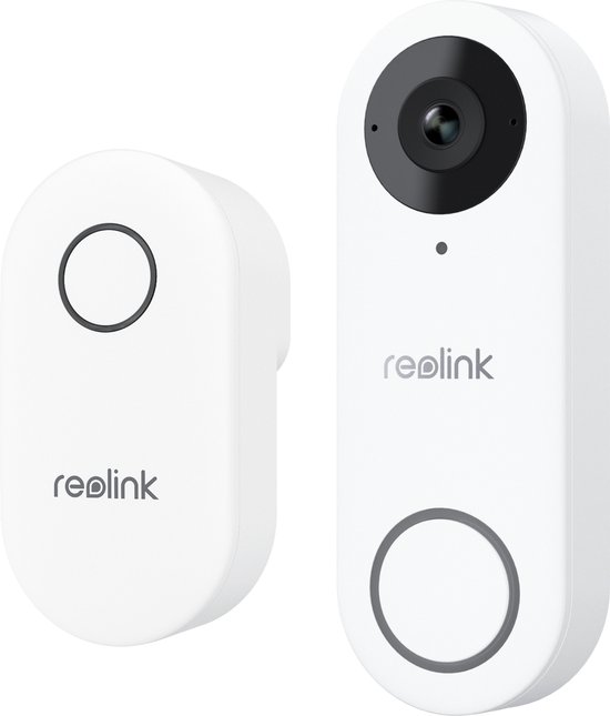 Reolink 2K WiFi Video Deurbel, Groothoek van Kop tot Teen, Draadloos met Camera, Zonder Abonnemen, Detectie Persoon/Verpakking, Tweewegaudio van Reolink