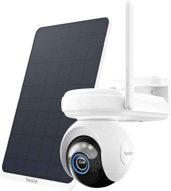 Reolink 4G LTE Zonne-energie Mobiele Beveiligingscamera Draadloos Buiten, 360° 24/7 Opname, 10s Pre-opname, voor Thuissbeveiliging, 2K ColorX Nachtzicht, Slimme Detectie, Grote Batterij, Altas Go PT en 12W Zonnepaneel van Reolink