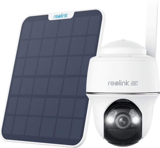 Reolink 4K 4G-LTE beveiligingscamera buiten op batterij mit Solarpanel, met 32GB MicroSD-kaart, Detectie van personen/voertuigen/dieren, Pan en tilt van Reolink