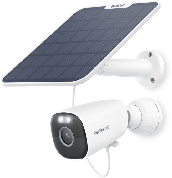 Reolink 4K beveiligingscamera buiten op batterij, Draadloos wifi, Slimme detectie, Eenvoudige en flexibele installatie, Argus Eco Ultra met zonnepaneel van Reolink