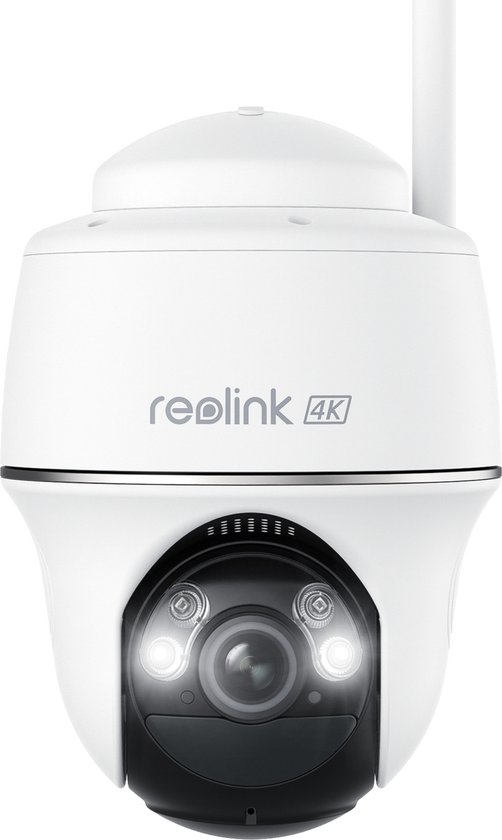 Reolink 4K Beveiligingscamera draadloos buiten op batterij, Pan- en kantelfunctie, Detectie van personen/voertuigen/dieren, Nachtzicht in kleur van Reolink