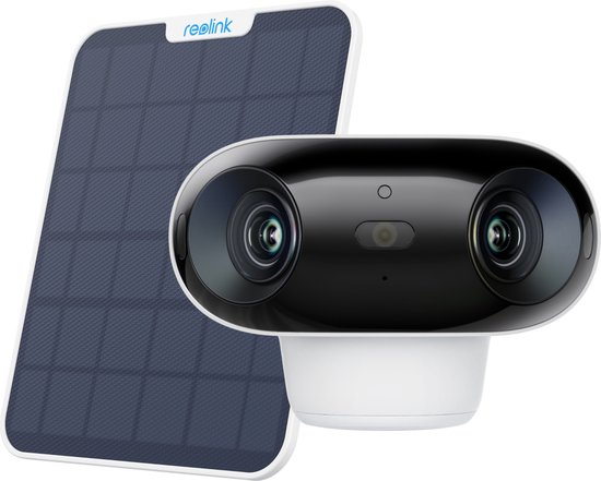 Reolink 4K camerabewaking 180 graden uitzicht, buiten, op batterij, Draadloos wifi, Detectie van personen/voertuigen/dieren, Nachtzicht in kleur van Reolink