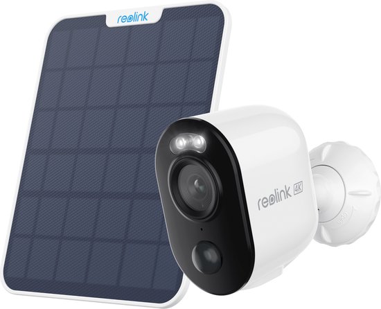 Reolink 4K camerabewaking buiten op batterij met zonnepaneel, Draadloos wifi, Nachtzicht in kleur, Detectie van personen/voertuigen/dieren van Reolink
