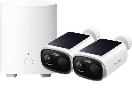 Reolink 5MP Draadloos Beveiligingssysteem - Lokale Opslag - Geen Maandelijkse Kosten - Slimme Detectie - 2.4/5GHz - IP67 - Hub 1 Lite met 2x Argus Series B340S