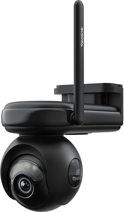 Reolink Altas PT Ultra - 4K UHD Batterijcamera met Continue Opname, ColorX Nachtzicht, 360° Pan-Tilt Automatische Tracking, 20.000mAh-batterij 500 Dagen Batterijduur, Wi-Fi 6, Tot 512GB microSD-kaart, Zwart van Merkloos