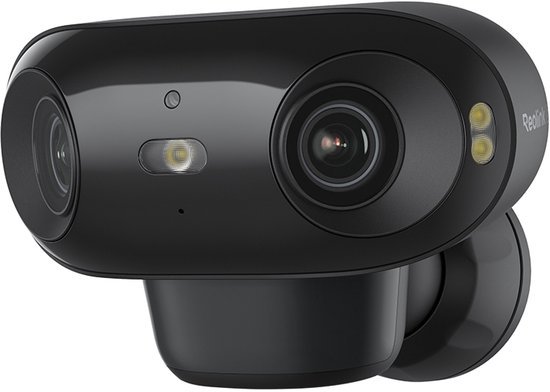 Reolink Argus 4 Pro 4K Batterij Beveiligingscamera Draadloos Buiten, 180° Dual-Lens 8MP Camera voor Thuissbeveiliging, ColorX Nachtzicht, Slimme Persoons-/Voertuig-/Dierendetectie, Geen Abonnement, Lokale Opslag, Zwart van Merkloos
