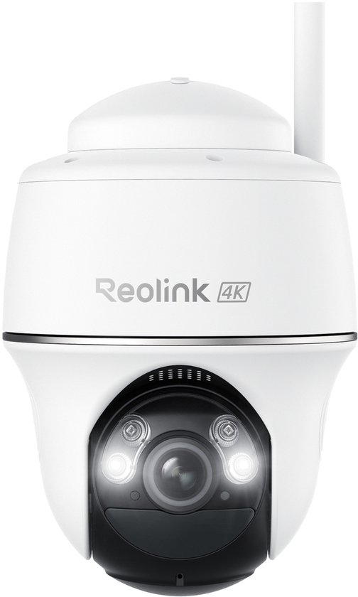 Reolink Argus PT Ultra, Eerste 4K Batterij Beveiligingscamera‘s Draadloos Buiten, 360° Pan Tilt Auto-Tracking, 8MP Kleuren Nachtzicht, 2.4/5 GHz Wi-Fi 6, Geen Abonnementen, Home Hub Compatibel van Merkloos