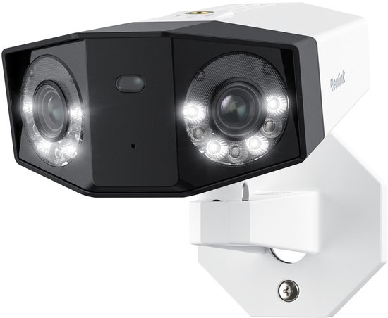 Reolink Duo 2 PoE 4K Dubbele-Lens PoE Beveiligingscamera Systeem, Buiten IP-camera voor Thuis met 180° Beeldhoek, Persoons-/Voertuig-/Huisdierendetectie, Kleuren Nachtzicht, Tweewegcommunicatie, Tot 512GB microSD-kaart van Reolink
